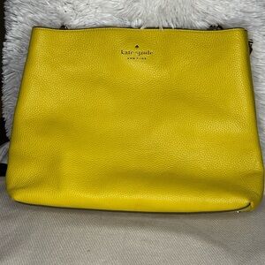 Kate Spade Yellow Leather Tote Bag